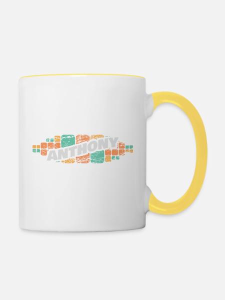 Anthony Anthony - Tasse zweifarbig - Weiß/Gelb