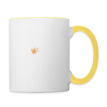 Charlotte Nom personnalisé pour les femmes Enfants Bambins - - Mug contrasté - blanc/jaune - Droite