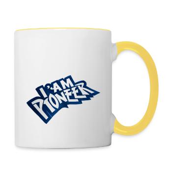 Ich bin ein Pionier - Tasse zweifarbig - Weiß/Gelb - Rechts