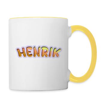 Henrik - Tasse zweifarbig - Weiß/Gelb - Rechts
