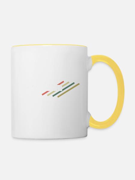 Arbeitsplatz Bootsbauer - Tasse zweifarbig - Weiß/Gelb