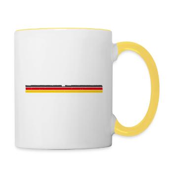 Vintage 70s 80s Retro Köln - Köln, Germany - Tasse zweifarbig - Weiß/Gelb - Rechts