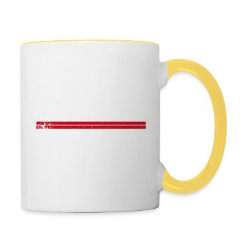 Leeds - England Proud Heritage Souvenir for UK - Contrasting Mug - white/yellow - Right
