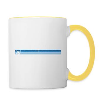 Inverness, Schottland, Highlands City, Schottisches Vereinigtes Königreich - Tasse zweifarbig - Weiß/Gelb - Rechts