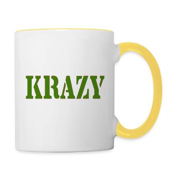 KRAZY GREEN - Tasse zweifarbig - Weiß/Gelb - Rechts