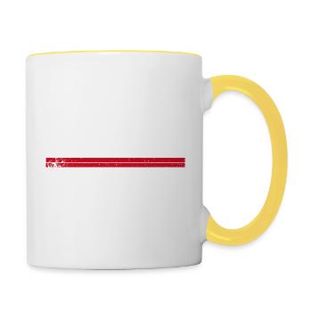 York Charme Historique Design Rétro - Mug contrasté - blanc/jaune - Droite