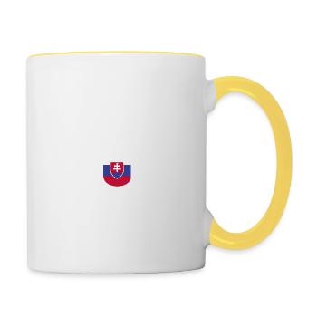 Bratislava, Slovaquie Style Design T-Shirt - Mug contrasté - blanc/jaune - Droite