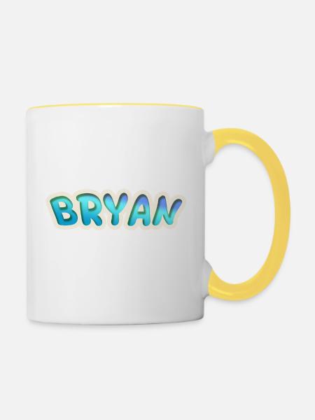 Bryan - Tasse zweifarbig - Weiß/Gelb