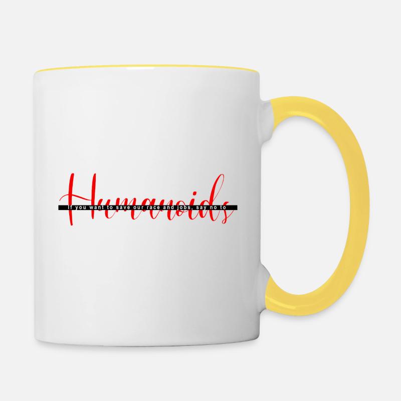 Humanoid - Contrasting Mug - white/yellow