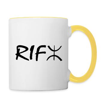 Rif - Mug contrasté - blanc/jaune - Droite