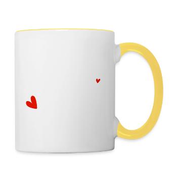 Bride Hearts - Bride Gift - Contrasting Mug - white/yellow - Right