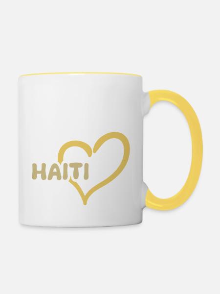 Haiti Haiti - Tasse zweifarbig - Weiß/Gelb