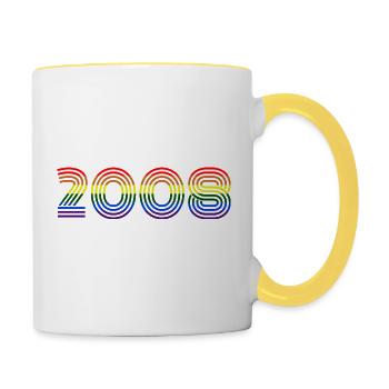 2008 - Tasse zweifarbig - Weiß/Gelb - Rechts