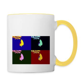 Falling shell - Contrasting Mug - white/yellow - Right