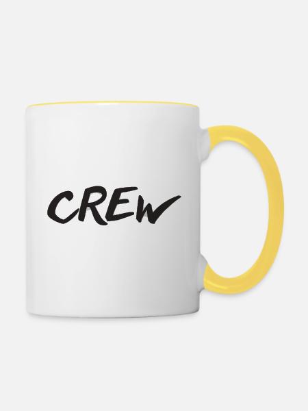 Crew - Tasse zweifarbig - Weiß/Gelb