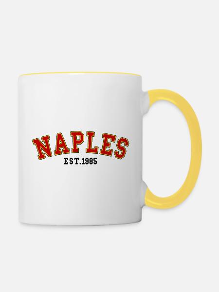 Neapel Est.1985 - Tasse zweifarbig - Weiß/Gelb