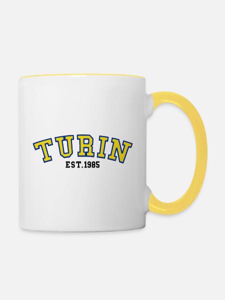 Turin Est.1985 - Tasse zweifarbig - Weiß/Gelb