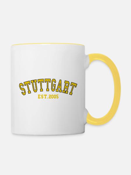 Stuttgart Est. 2005 - Tasse zweifarbig - Weiß/Gelb