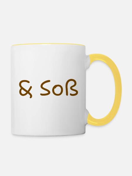 Soß(e) - Tasse zweifarbig - Weiß/Gelb