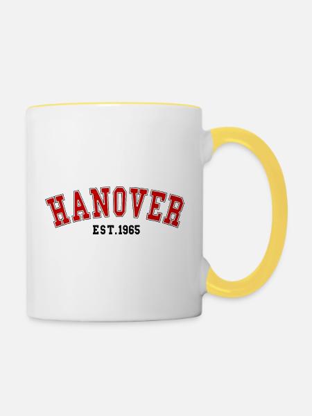 Hannover Est. 1965 - Tasse zweifarbig - Weiß/Gelb