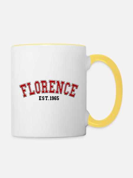 Florenz Est. 1965 - Tasse zweifarbig - Weiß/Gelb