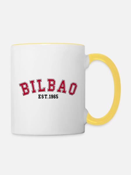 Bilbao Gegründet 1965 - Tasse zweifarbig - Weiß/Gelb