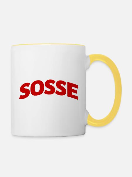 Sosse für immer - Tasse zweifarbig - Weiß/Gelb