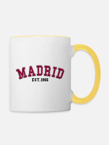 Madrid gegründet 1966 - Tasse zweifarbig - Weiß/Gelb