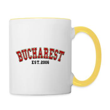 Bucharest Est. 2006 - Contrasting Mug - white/yellow - Right