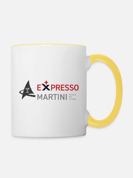 EXPRESS Martini - Tasse zweifarbig - Weiß/Gelb