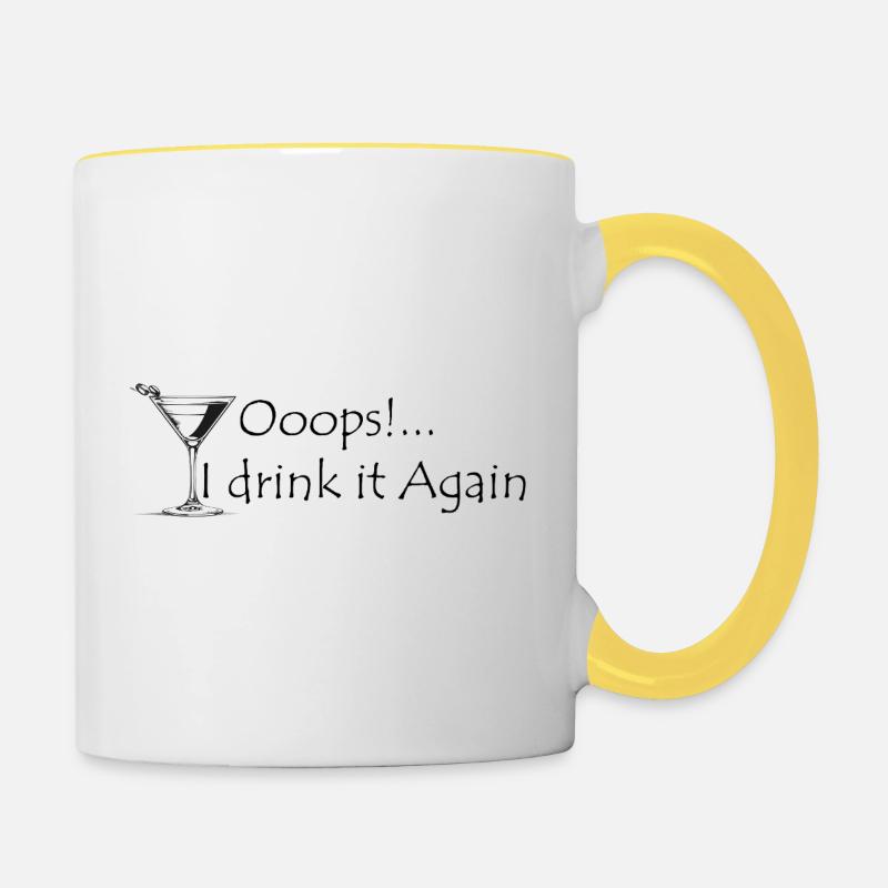 Minimalist Espresso Martini - Contrasting Mug - white/yellow