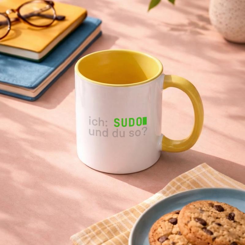ich: SUDO und du so? Linux Spruch - Programmierer Tasse zweifarbig