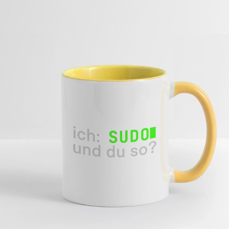 ich: SUDO und du so? Linux Spruch - Programmierer Tasse zweifarbig