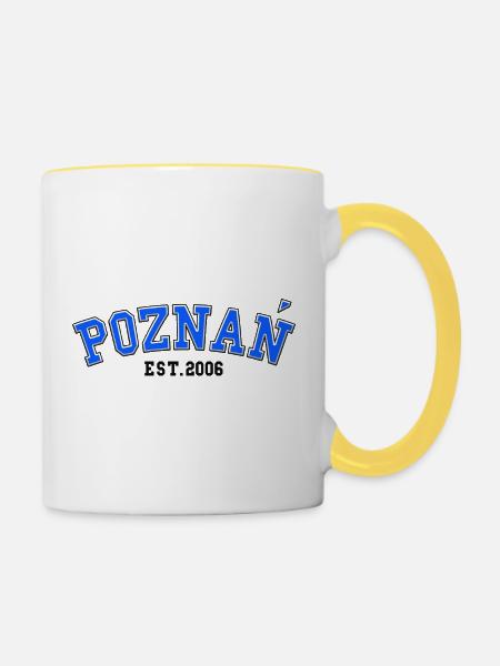 Poznań gegründet 2006 - Tasse zweifarbig - Weiß/Gelb