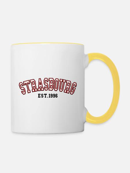 Straßburg gegründet 1996 - Tasse zweifarbig - Weiß/Gelb
