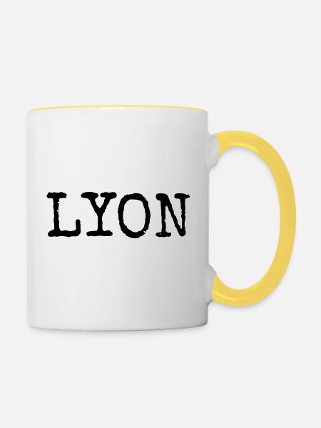 Lyon - Tasse zweifarbig - Weiß/Gelb