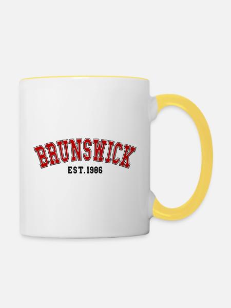 Braunschweig, gegründet 1986 - Tasse zweifarbig - Weiß/Gelb