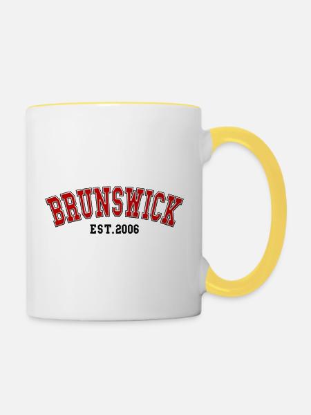 Braunschweig, gegründet 2006 - Tasse zweifarbig - Weiß/Gelb