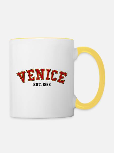 Venedig gegründet 1966 - Tasse zweifarbig - Weiß/Gelb