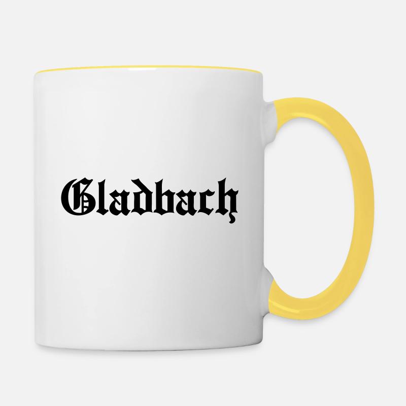 Gladbach - Mug contrasté - blanc/jaune