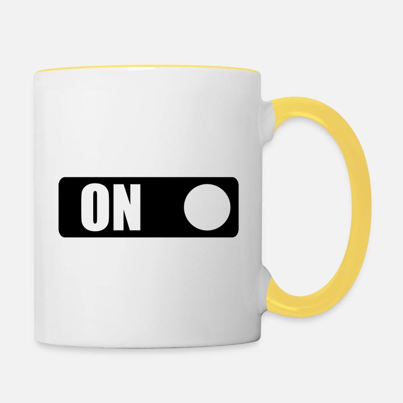 ON - Tasse zweifarbig - Weiß/Gelb