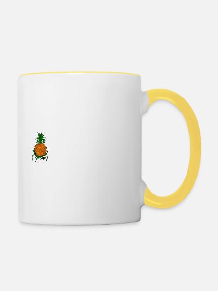 Saftschubse - Tasse zweifarbig - Weiß/Gelb