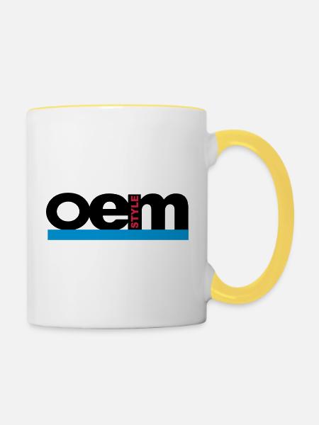 OEM Style - Tasse zweifarbig - Weiß/Gelb