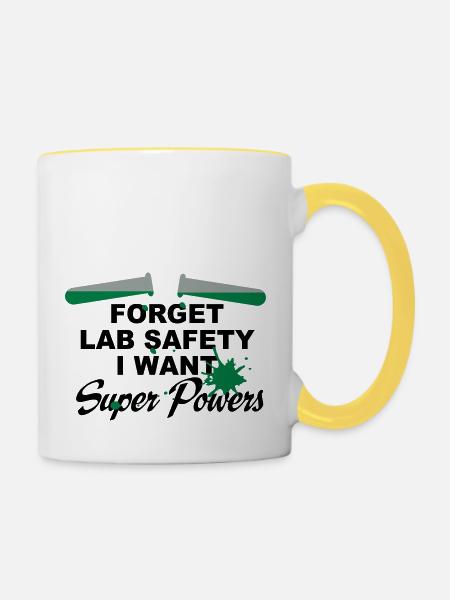 Chemie - Tasse zweifarbig - Weiß/Gelb