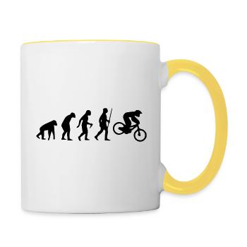 MOTORCROSS EVOLUTION - Mug contrasté - blanc/jaune - Droite