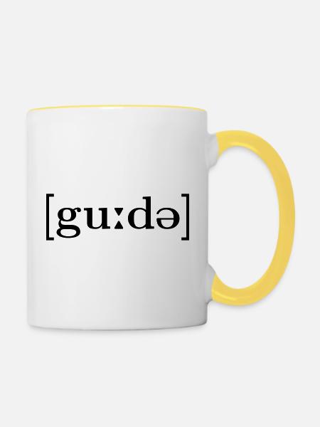 Gude! - Tasse zweifarbig - Weiß/Gelb