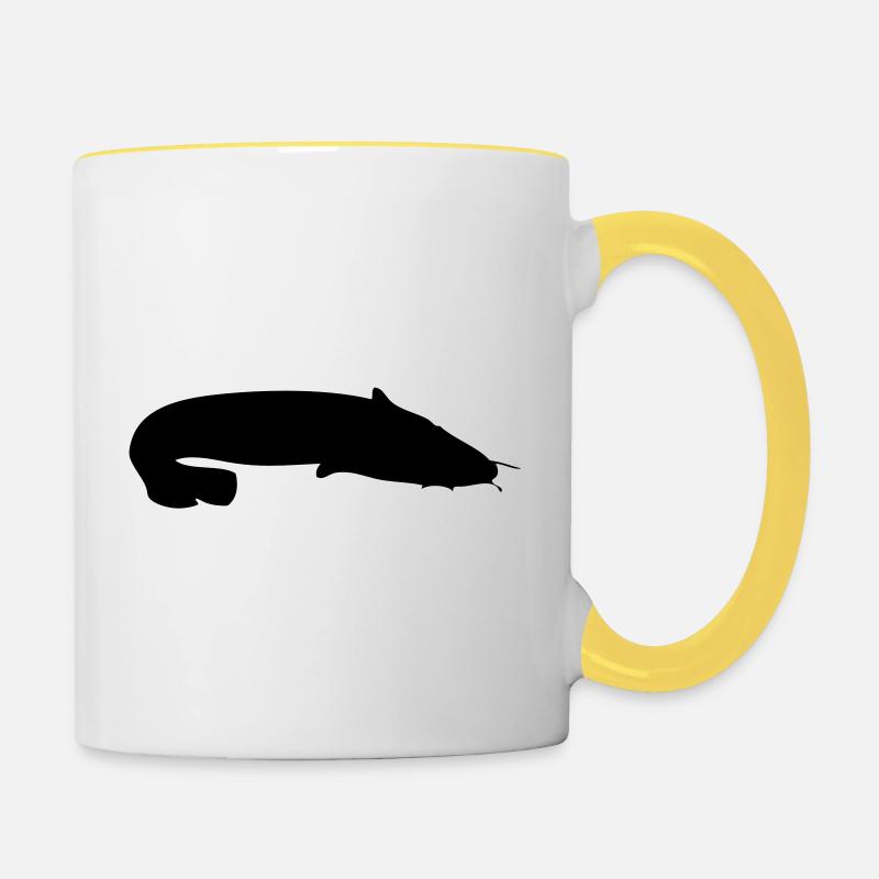 Silure - Mug contrasté - blanc/jaune
