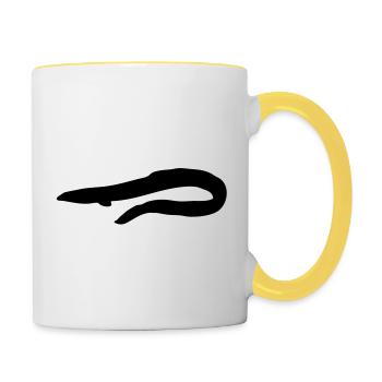 aal__f1 - Tasse zweifarbig - Weiß/Gelb - Rechts