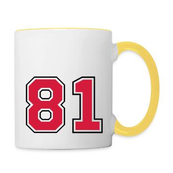 81__f2 - Tasse zweifarbig - Weiß/Gelb - Rechts