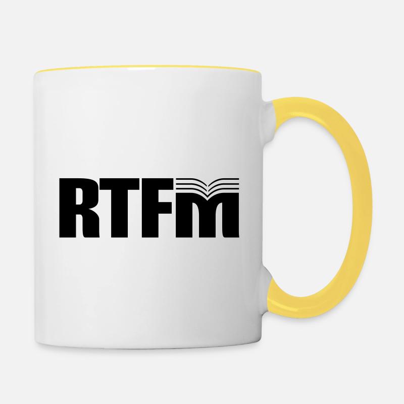 Informatique - Mug contrasté - blanc/jaune